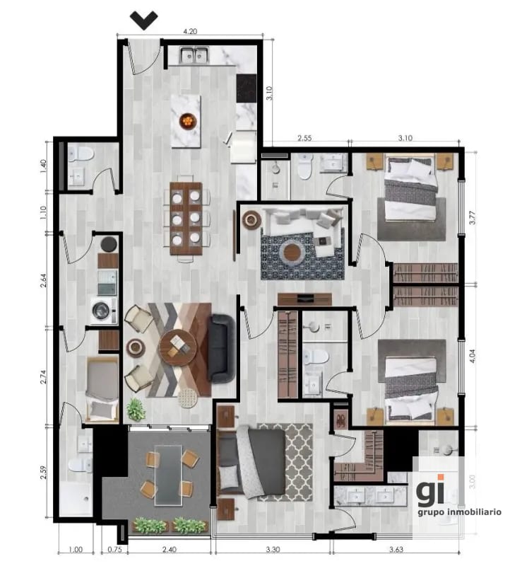 Apartamento en Venta en Zona 10 con Espacios Amplios y Funcionales + Amenidades Exclusivas — Apartamento en Venta en Zona 10, Guatemala, Ciudad — foto 8 de 17
