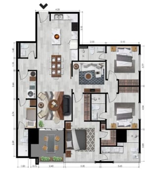 Apartamento en Venta en Zona 10 con Espacios Amplios y Funcionales + Amenidades Exclusivas — Apartamento en Venta en Zona 10, Guatemala, Ciudad — miniatura 8 de 17
