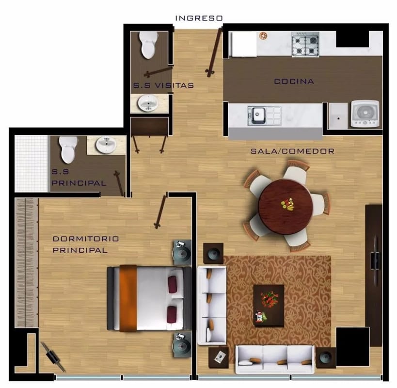 Apto en venta en FERRARA 10 zona 10 — Apartamento en Venta en Ferrara 10, Zona 10, Guatemala, Ciudad — foto 8 de 11
