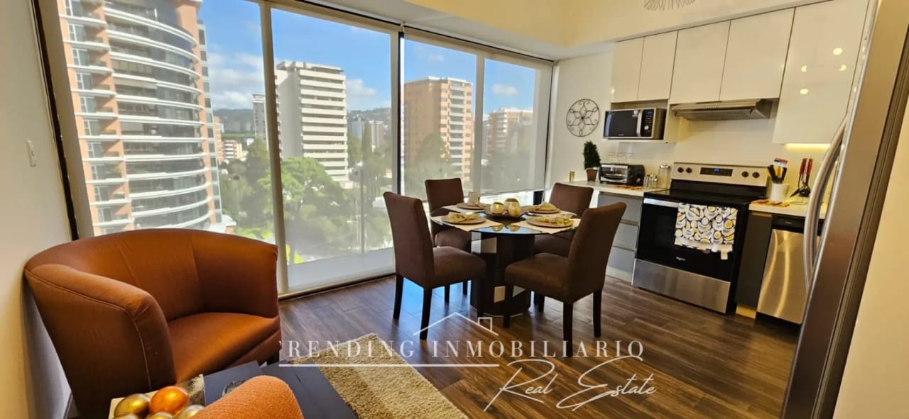 Apartamento en renta zona 10 Edificio Casa Clara amueblado de un dormitorio 50.88 m² + un parqueo — Apartamento en Alquiler en Casa Clara, Zona 10, Guatemala, Ciudad — foto 9 de 12