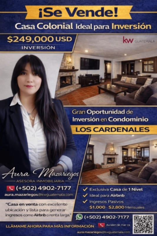 casa en venta en San Pedro las Huertas Antigua ideal para inversión — Casa en Venta en Antigua, Sacatepéquez — foto 1 de 13